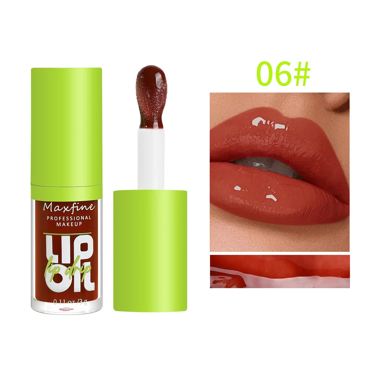 MAXFINE Lip Gloss Hydratant 6 Teintes – Effet Lumineux Waterproof