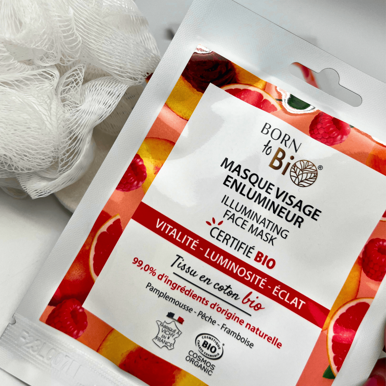 Masque visage Enlumineur en coton - Certifié Bio - Soin - Masques par Born to Bio - Futura Féminin