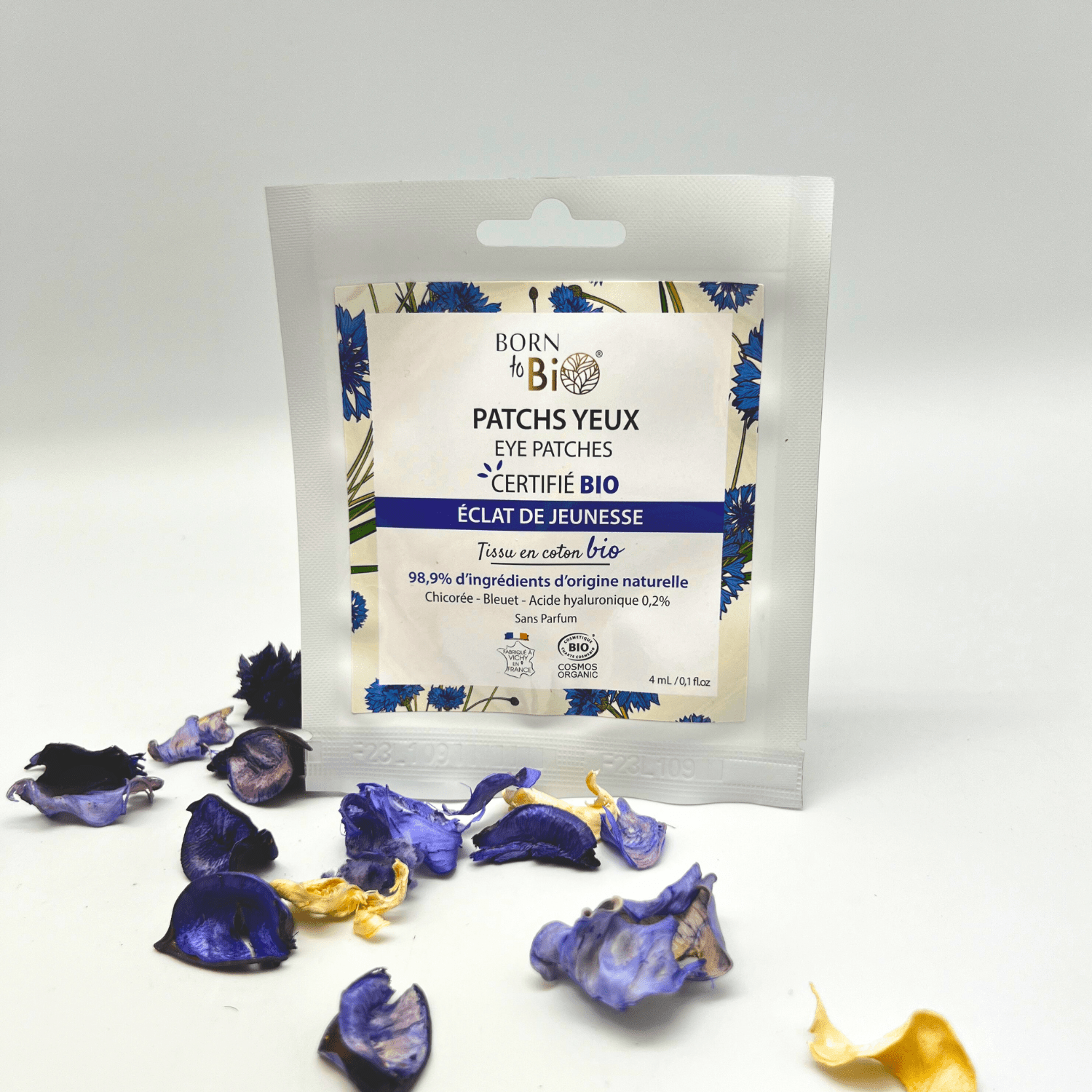 Patchs pour les yeux Éclat de Jeunesse en coton - Certifiés Bio - Soin - Masques par Born to Bio - Futura Féminin