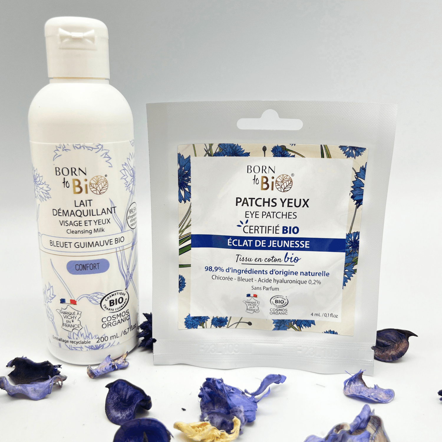 Patchs pour les yeux Éclat de Jeunesse en coton - Certifiés Bio - Soin - Masques par Born to Bio - Futura Féminin