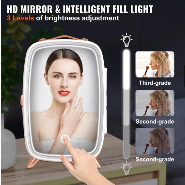 Réfrigérateur Sérums de Beauté | Miroir & LED Futura™ - Soin White - Kids & Babies par CJDropshipping - Futura Féminin