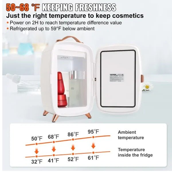 Réfrigérateur Sérums de Beauté | Miroir & LED Futura™ - Soin White - Kids & Babies par CJDropshipping - Futura Féminin