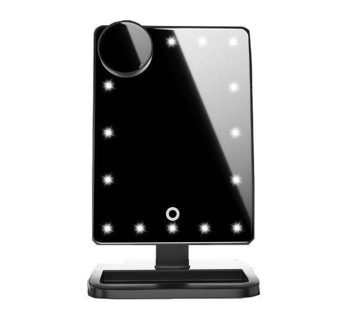 LumiTune™ – Miroir LED Tactile 10× & Bluetooth - Soin Black - Miroir Make - Up LED Tactile Bluetooth par Futura Féminin - Futura Féminin