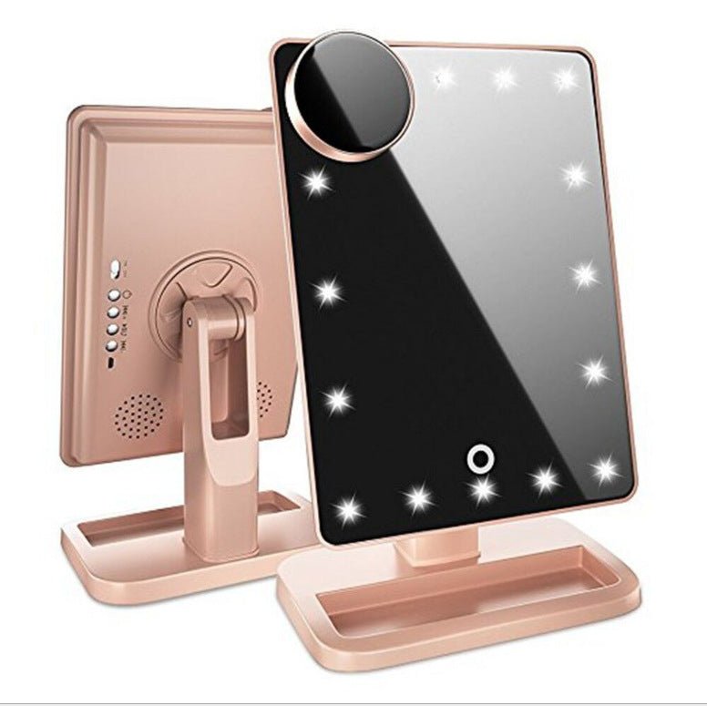 LumiTune™ – Miroir LED Tactile 10× & Bluetooth - Soin Black - Miroir Make - Up LED Tactile Bluetooth par Futura Féminin - Futura Féminin