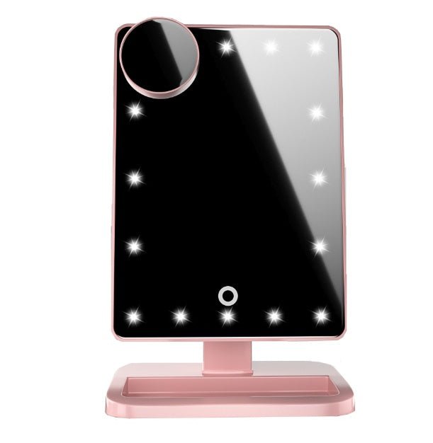 LumiTune™ – Miroir LED Tactile 10× & Bluetooth - Soin Rose gold - Miroir Make - Up LED Tactile Bluetooth par Futura Féminin - Futura Féminin